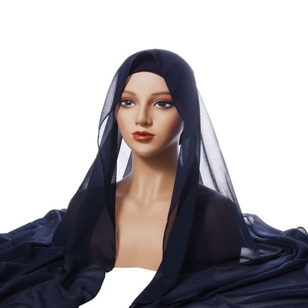 Women’s Clothing New chiffon turban pleated drawstring hat set single color pearl chiffon turban pleated bottom hat combination_ecoleips.com