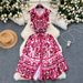 Vintage Baroque Print Sleeveless Dress – High Waist A-Line Dress With 3D Floral Embroidery (5 Sizes, Breathable Stretch Fabric)_ecoleips.com