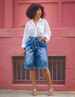 Women's High-Waisted Cropped Jeans Multi-Button New Style 2025 Independent Store_ecoleips.com
