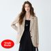 Women's Grey Floral Print Suit Jacket Petite Size High-End Korean Style Spring Autumn Blazer_ecoleips.com