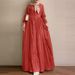 Verve 2025 Muslim Long Sleeve Solid Color Robe Spring And Autumn New Elegant Casual Plus Size Women's Dress_ecoleips.com