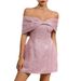 Women's Clothing Sexy Backless Embroidered Pink Dress_ecoleips.com