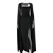 Women’s Clothing New Dress Square Collar Mopping Long Sleeves High Slit Solid Color Sexy Dress_ecoleips.com