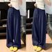 K Wide Legged Women's Slim High Waisted Suit Straight Leg Casual Pants_ecoleips.com