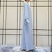 Verve Abya Women's Plus Size Outfit Set Simple Solid Color New Long Dress_ecoleips.com