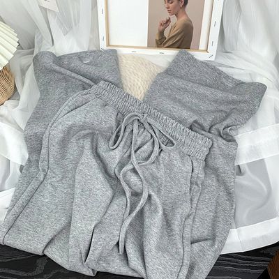 Women's High Waist Wide Leg Pants - Soft Linen Blend Fabric, Comfortable Loose Fit Casual Trousers For Summer & Spring, Straight Cut With Pockets_ecoleips.com