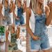 Women's Clothing Denim Overalls Sexy Fashion Washed Denim Shorts_ecoleips.com