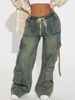 Y2K Cargo Jeans – Baggy Streetwear Denim Pants With Utility Pockets (Navy Blue, S-XL)_ecoleips.com