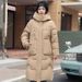 Women's Detachable Hood Long Down Coat Winter Warm Thick Padded Jacket Outerwear For Cold Weather_ecoleips.com