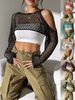 Women's Ultra-short Sexy Belly-baring Knitted Cardigan, Casual And Fashionable Outerwear_ecoleips.com