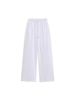 Women's Clothing White Sweatpants Loose Drape Straight Trousers Wide Leg Trousers Sports Trousers_ecoleips.com