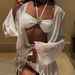 Women's Clothing Sexy Triangle Bikini Set - Halter Neck 3-Piece Swimsuit For Beach & Pool"_ecoleips.com