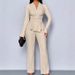 Cross-border 2025 Summer New Slim-Fit Solid Color Long-Sleeve Suit_ecoleips.com