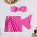 Women's Clothing Resort Beach Three Piece Swimsuit Skirt_ecoleips.com