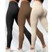Women's Seamless Peach Shaped Hip Lifting Fitness Pants Breathable Nine Point Yoga Trousers Style Sportswear For Autumn/Winter_ecoleips.com