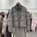 girl Girl Down For Women 2025 Winter New Short Style Petite Puffer Jacket Stylish Knitted Patchwork Korean Loose Coat_ecoleips.com