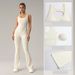 European And American Flared Yoga Jumpsuit Beautiful Back Elastic Body Shaping Fitness Clothes Tight Vest Sportswear Female DLT006_ecoleips.com