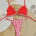 Women's Clothing New Swimsuit Sexy Slim Backless Strawberry Printed Briefs Bikini_ecoleips.com