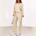 Women's Casual Long Sleeve Top & Pants Set – Comfortable Loose Fit Two-Piece Outfit With Pockets_ecoleips.com