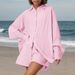 2025 New Lace Button Irregular Shirt And Women's Set_ecoleips.com