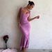 Women's Elegant Square Neck Jacquard Ruched Sleeveless Halter Bodycon Mermaid Maxi Dress – Party Gown_ecoleips.com