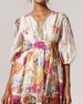 Summer Fashion V Neck Printed Slim Skirt Dress Women's Clothing European American Style Resort Wear_ecoleips.com