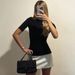 Talenza Elegant Contrast Color Mini Dress Women's Sexy High Neck Short Sleeve Hip Patchwork Dress Party Club Y2k Slim Mini Dress_ecoleips.com