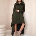 Women's Long Hooded Sweatshirt Dress Style Slimming A-Line Skirt Loose Versatile Autumn Winter Clothing_ecoleips.com