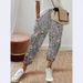 Women's Printed Cotton And Linen Casual Pants With Pocket_ecoleips.com