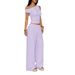 Women's Wide Leg Pants Vest Two-Piece Set Casual Vacation Wear Spring Summer_ecoleips.com