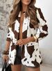 Women's Digital Print Blazer Jacket – Slim Fit Long Sleeve Office & Casual Blazer (Floral/Black/Gray)_ecoleips.com