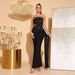 Elegant Bandage Dress With Beading & Crystals | Off-Shoulder Bodycon Gown For Parties, Galas, And Special Occasions_ecoleips.com