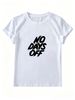 Women's Oversized T-Shirt NO DAYS OFF Letter Graphic Casual Loose Short Sleeve Streetwear Top_ecoleips.com
