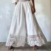 Solid Color Women's Wide Leg Pants Four Way Stretch Lace Trim Casual Summer Bottoms New Arrival_ecoleips.com