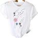 Cross-border Fashion Round-neck Simple Dandelion T-shirt For Women_ecoleips.com