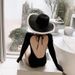 Women’s Clothing Korean New Fairy Style One Piece Hot Spring Swimsuit For Women Covering Belly, Slimming, Conservative, Long Sleeved, Sexy, Backless_ecoleips.com