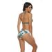 Women's Clothing Halter Neck Color Block Bikini Swimwear Strappy Two Piece Sexy Polyester For Vacation_ecoleips.com
