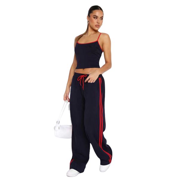 Women's Clothing New Fashion Sexy Sling Pull Two Piece Suit_ecoleips.com