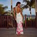 Women's Clothing Summer Printed Wrapped Chest Sleeveless Backless Pleated Slim Hip Skirt Female_ecoleips.com