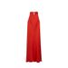 MassimoDuti Women's 2025 Spring Red Slim-Fit Side-Slit Sleeveless Linen Dress_ecoleips.com