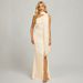 Sophisticated Women's Halter Neck High Slit Bodycon Evening Dress For Banquet & Party_ecoleips.com