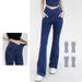Women's Clothing New Spring And Summer Cross Waist Jeans For Women High Elastic Hip Lift Double Pocket Sports Wear Yoga Fitness Flared Pants_ecoleips.com