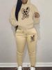 Women's Autumn And Winter Casual Fashion Cartoon Rabbit Print Thick Fleece Warm Hooded Sweatshirt+sports Pants Set-717_ecoleips.com