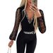 Women's Clothing Solid Color V-Neck Jumpsuit With Diamond Detailing High Waist Long Sleeve Professional Casual Autumn Wear_ecoleips.com