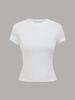 Women's Slim Fit T-Shirt Set 3 Piece Summer Round Neck Short Sleeve Clothing_ecoleips.com