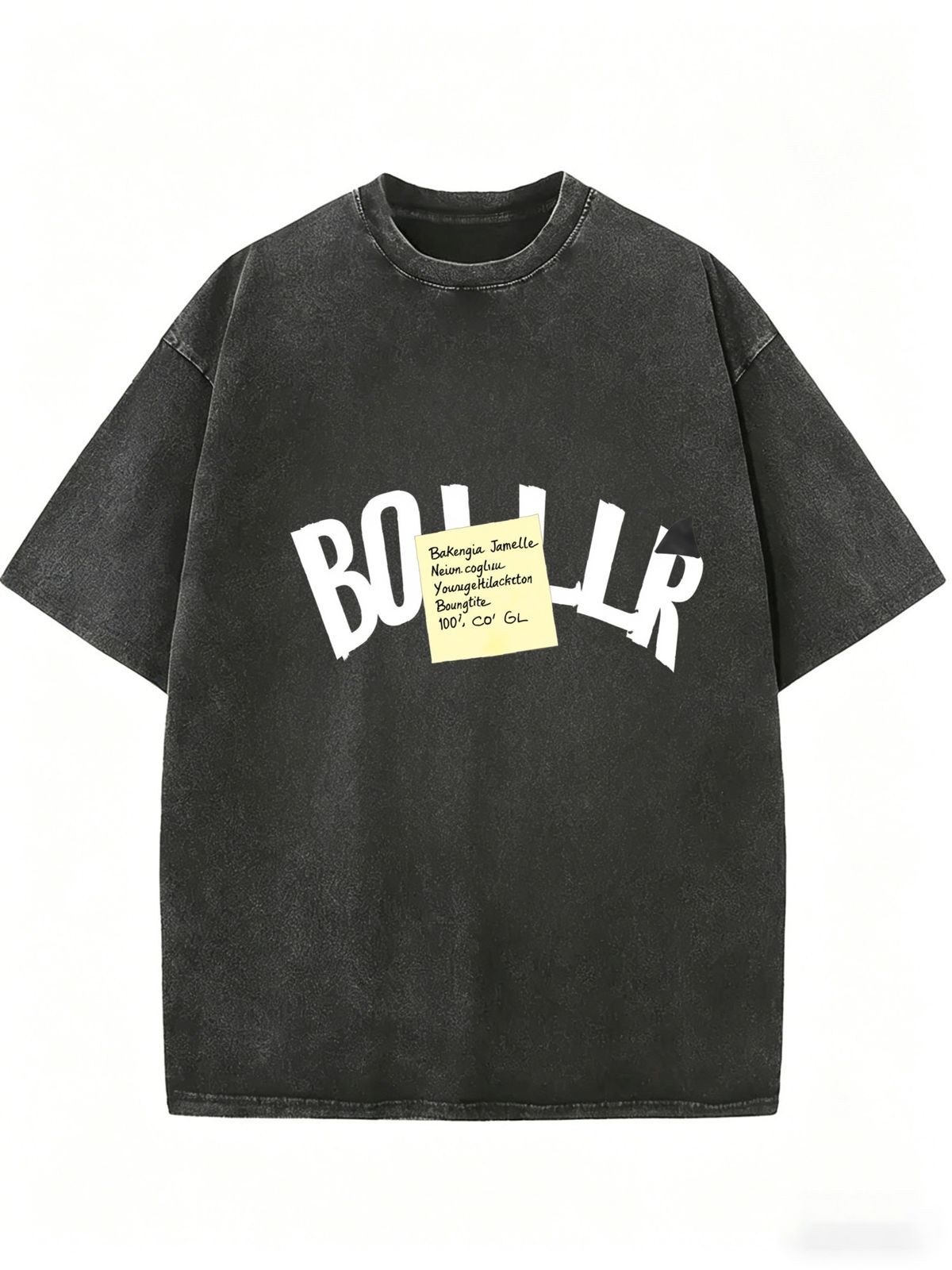 Women's Streetwear Inspired Washed Tee, Oversized Casual Summer Wardrobe Staple_ecoleips.com