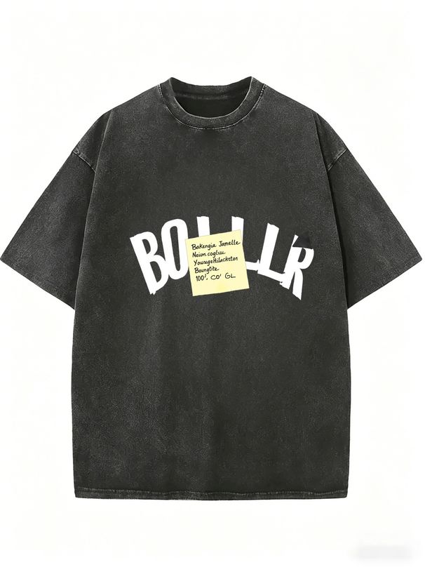 Women's Streetwear Inspired Washed Tee, Oversized Casual Summer Wardrobe Staple_ecoleips.com