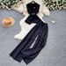 Korean Style Women's Cami Top And High-Waisted Wide Leg Pants Set - Summer Drawstring Waist Two Piece Outfit_ecoleips.com