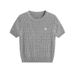 New Summer Women's Twisted Ice Silk Knit T-Shirt - Slim Fit Round Neck Short Sleeve Top - Breathable & Stylish Casual Tee_ecoleips.com