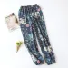 Women's New Faux Cotton Trousers Multicolor Large Size Spring And Summer Beam Leg Pants Thin Section Can Be Worn Outside Air Con_ecoleips.com